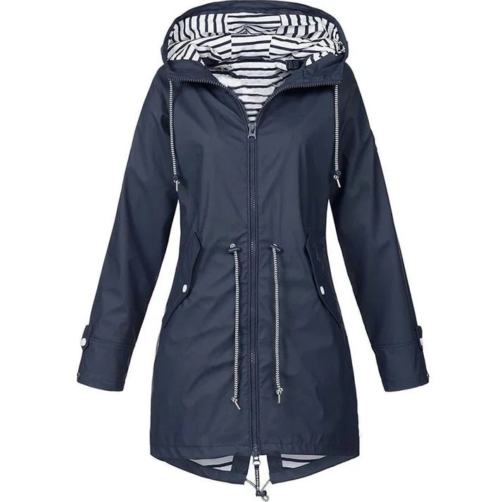 Sabrina | Women's Navy Hooded Coat