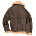 Alpha | Men's Leather Pilot Jacket with Sherpa Lining