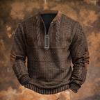 Theron | Men's Half-Zip Cable Knit Sweater