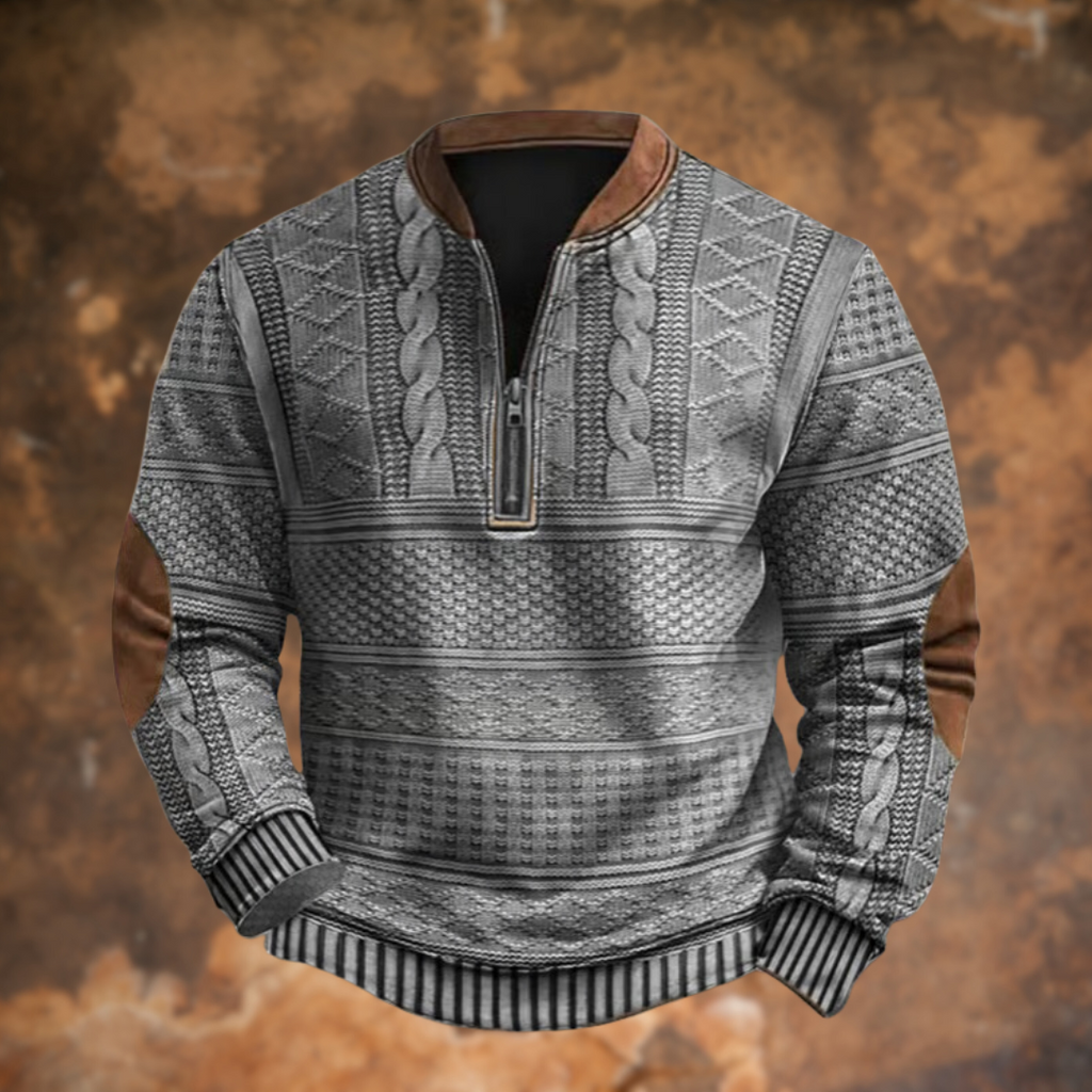 Theron | Men's Half-Zip Cable Knit Sweater