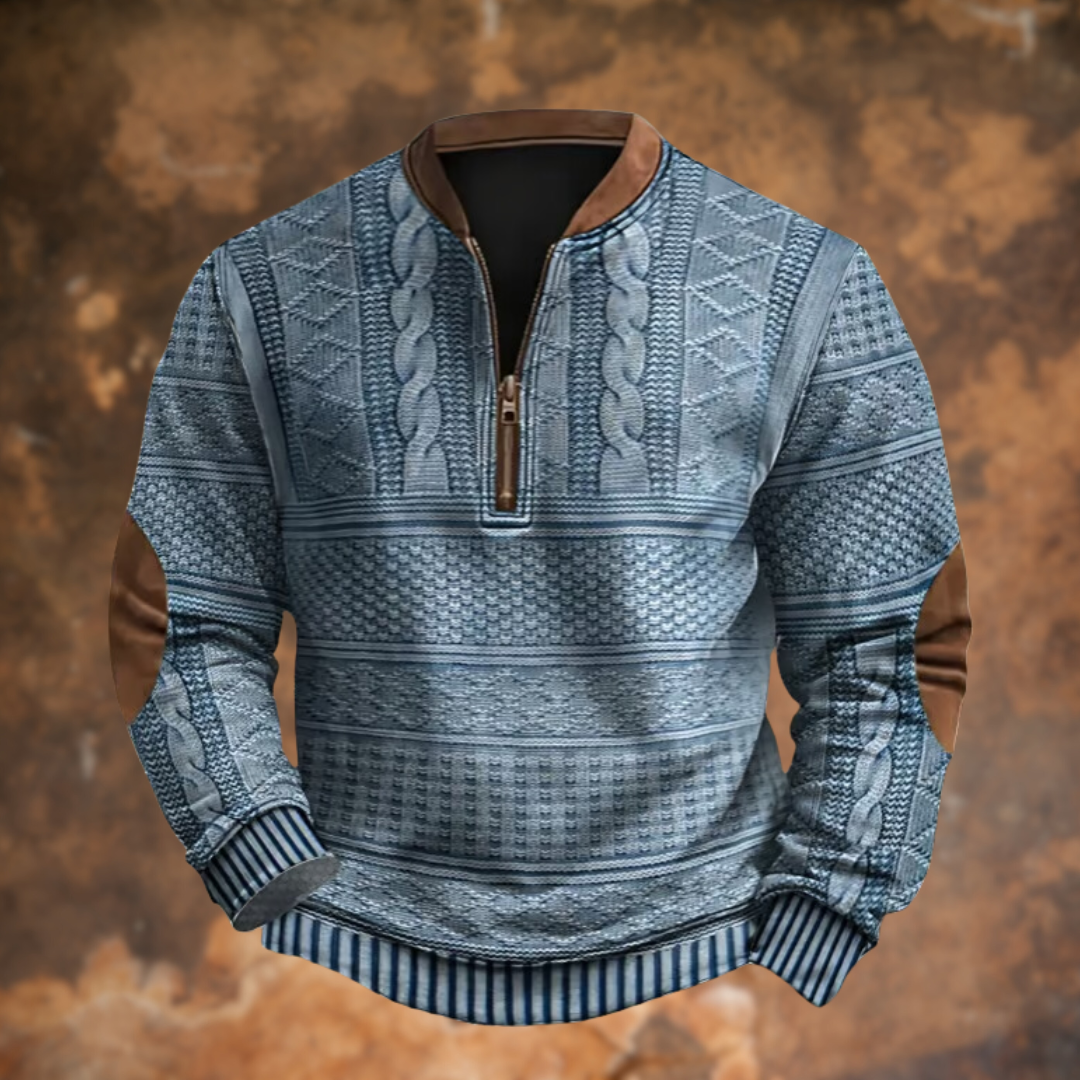 Theron | Men's Half-Zip Cable Knit Sweater