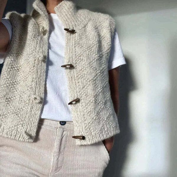 Maeve | Women's Structured Knit Vest with Mockneck