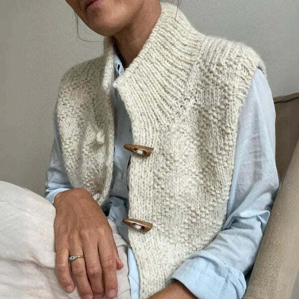 Maeve | Women's Structured Knit Vest with Mockneck