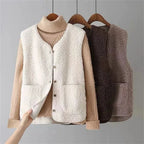 Clara | Women Button Front Vest Straight Fit Layering