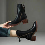 Classic women's leather ankle boots: elegance and comfort