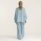 Majolie | Women's Linen-Blend Wide-Leg Two-Piece Set