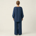 Majolie | Women's Linen-Blend Wide-Leg Two-Piece Set