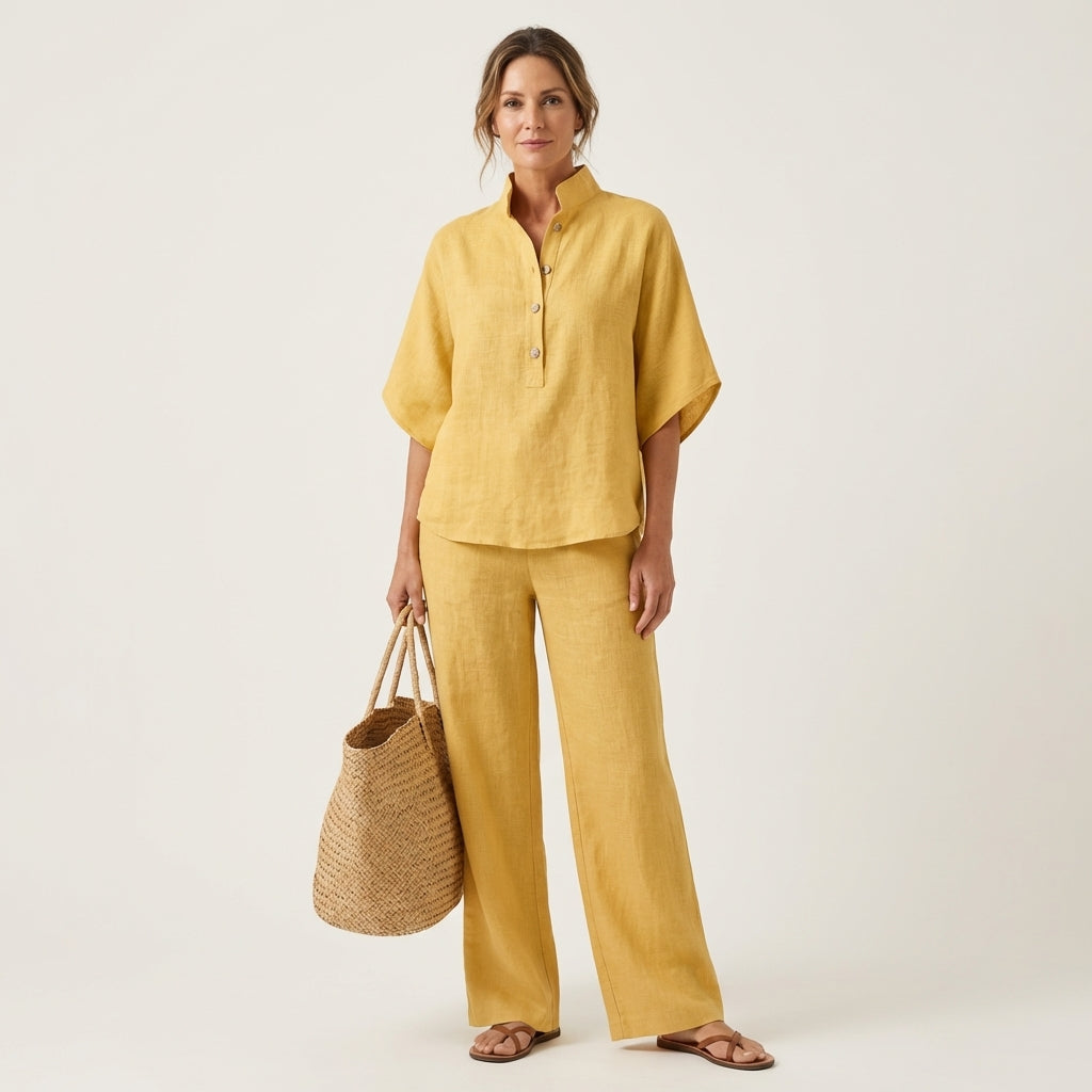 Zerah | Women's Linen-Cotton Two-Piece Set