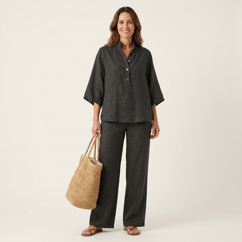 Zerah | Women's Linen-Cotton Two-Piece Set