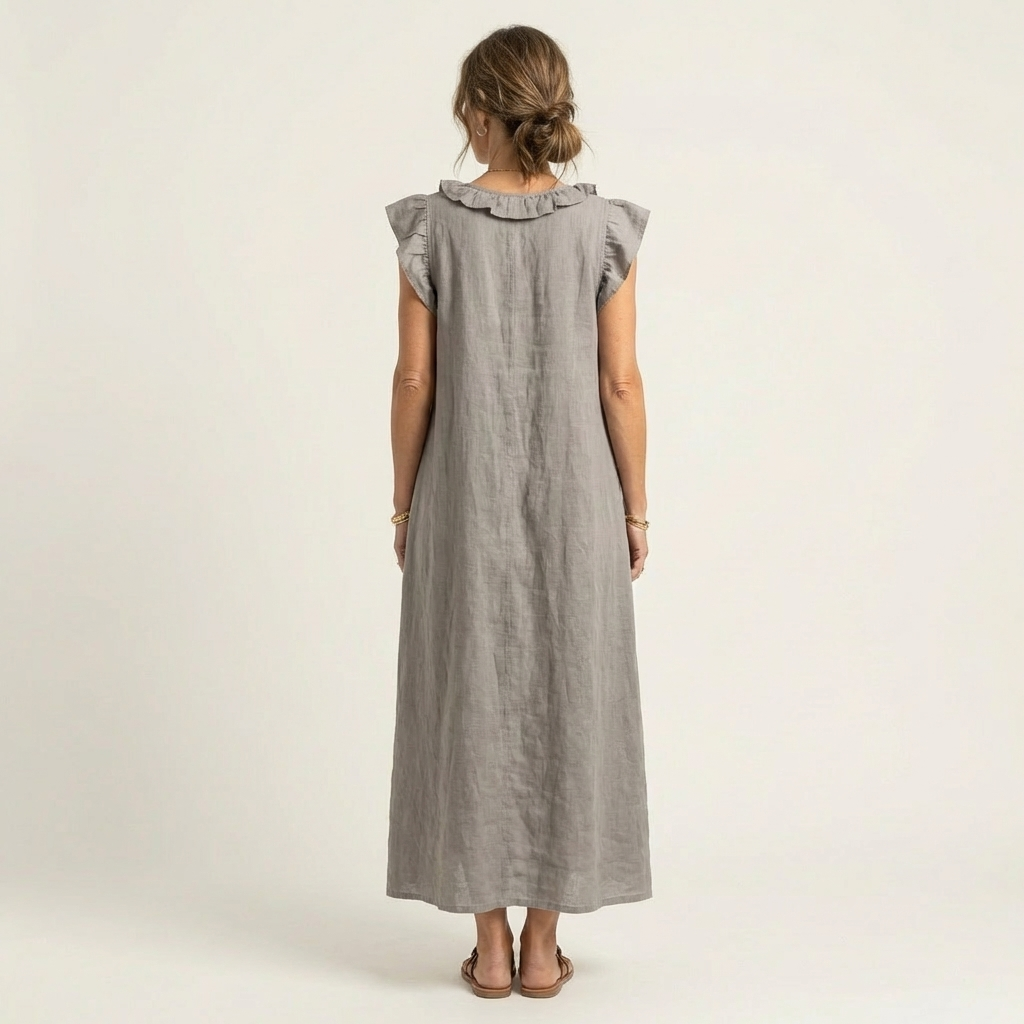 Josette | Women's Ruffle V-Neck Maxi Dress