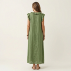 Josette | Women's Ruffle V-Neck Maxi Dress