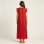 Josette | Women's Ruffle V-Neck Maxi Dress