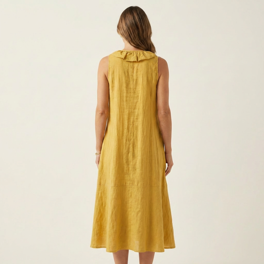 Vicky | Women's Ruffle-Front V-Neck Maxi Dress