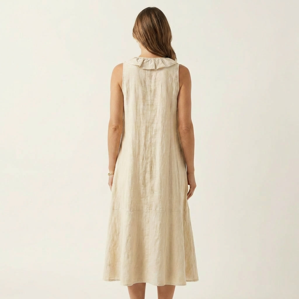 Vicky | Women's Ruffle-Front V-Neck Maxi Dress