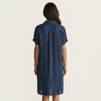 Nidalie | Women's Cotton-Linen Midi Shirt Dress