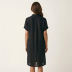Nidalie | Women's Cotton-Linen Midi Shirt Dress