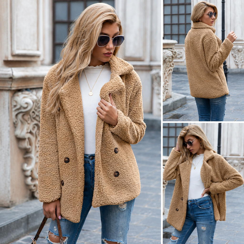 Holly | Women's Relaxed Teddy Fleece Coat