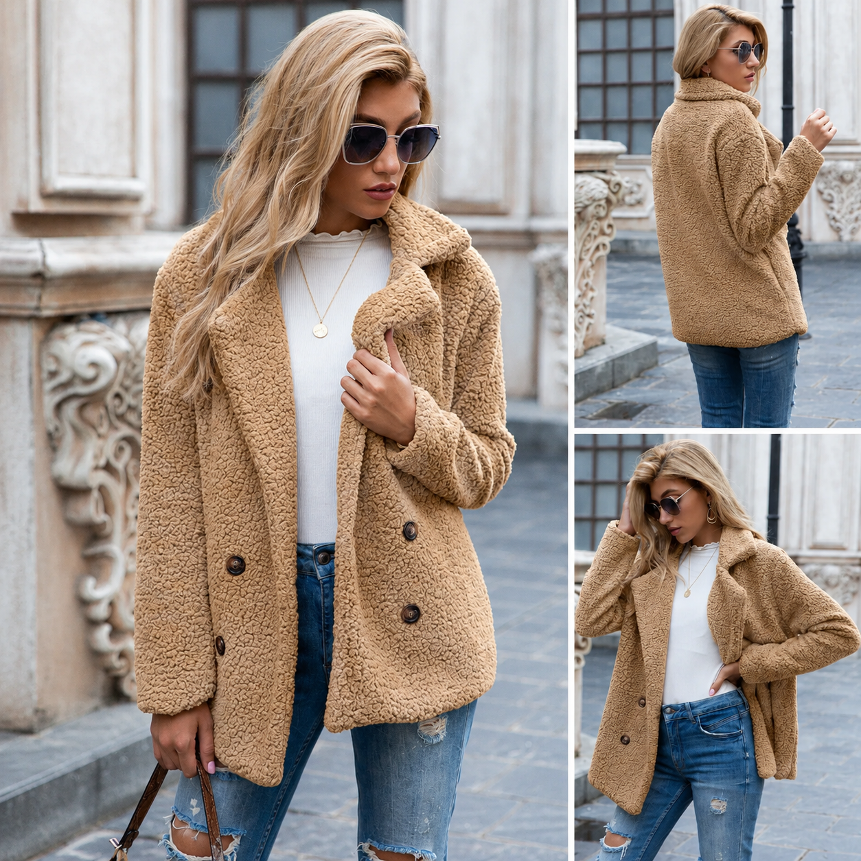 Holly | Women's Relaxed Teddy Fleece Coat