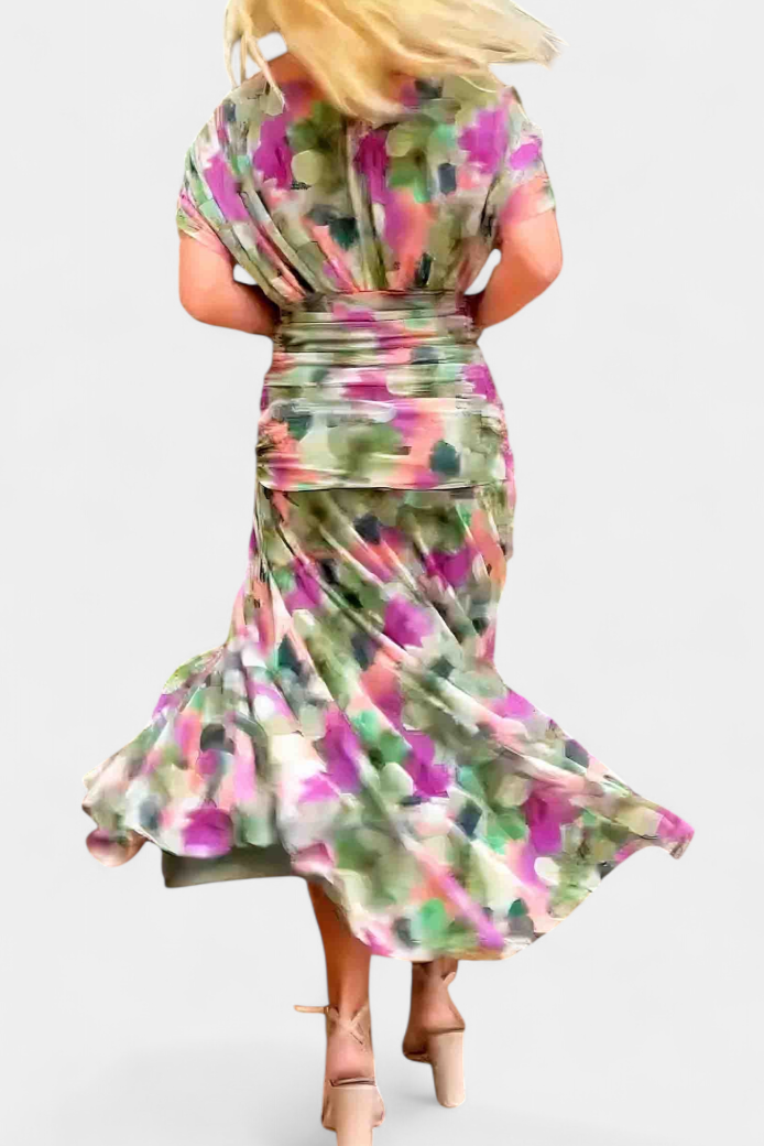 Elegant Off-Shoulder Maxi Dress, Flowy Women’s Dress with Sophisticated Style