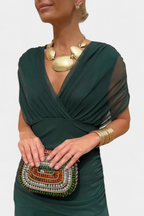 Elegant Off-Shoulder Maxi Dress, Flowy Women’s Dress with Sophisticated Style