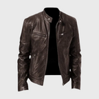 Marcus | Men's Black Leather Moto Jacket