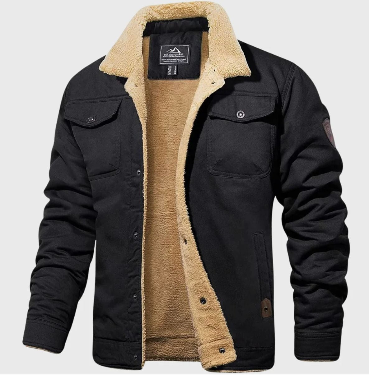 Aston | Men's Sherpa-Lined Cotton Jacket