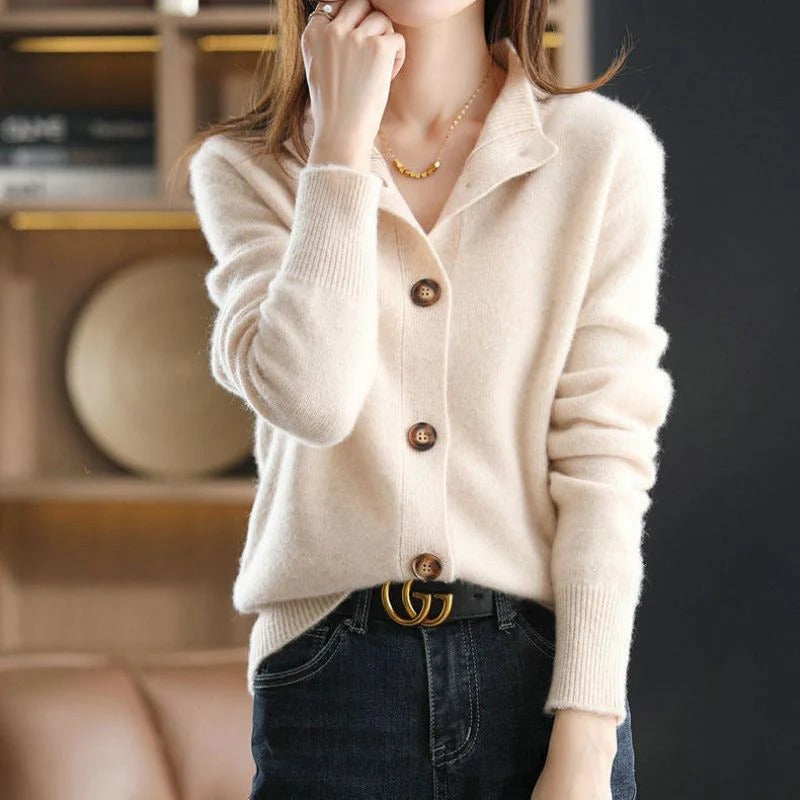 Anna | Women Cashmere Blend Cardigan Button Front Lightweight