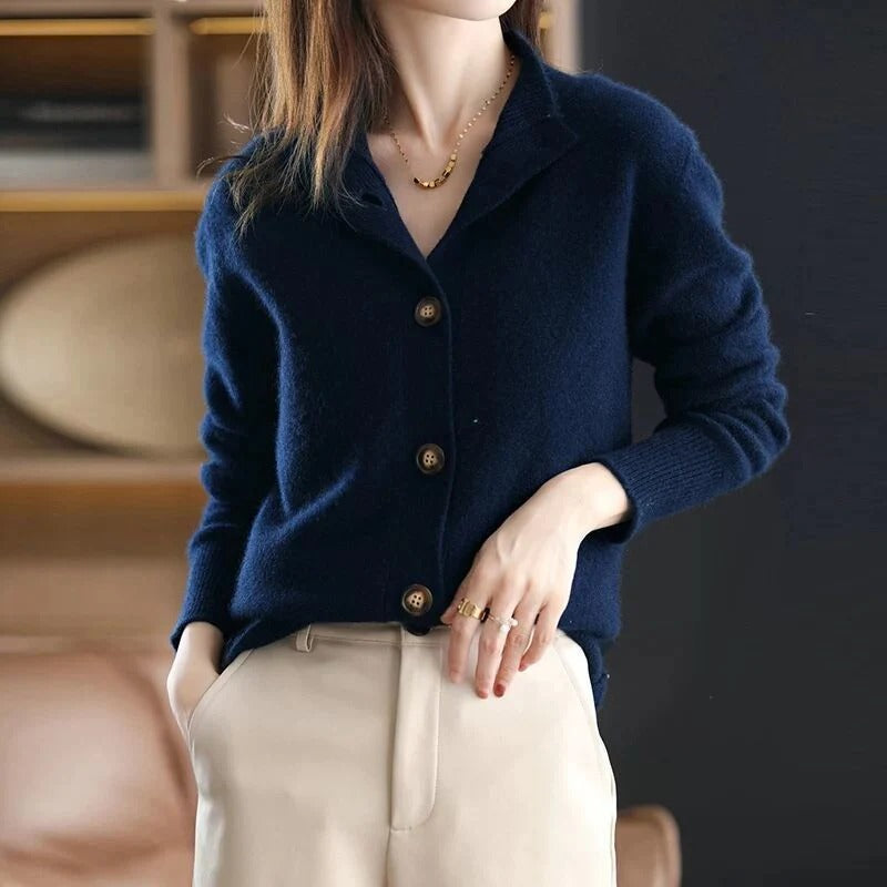 Anna | Women Cashmere Blend Cardigan Button Front Lightweight