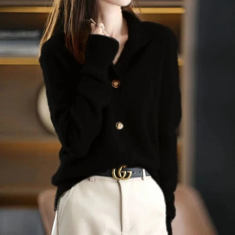 Anna | Women Cashmere Blend Cardigan Button Front Lightweight