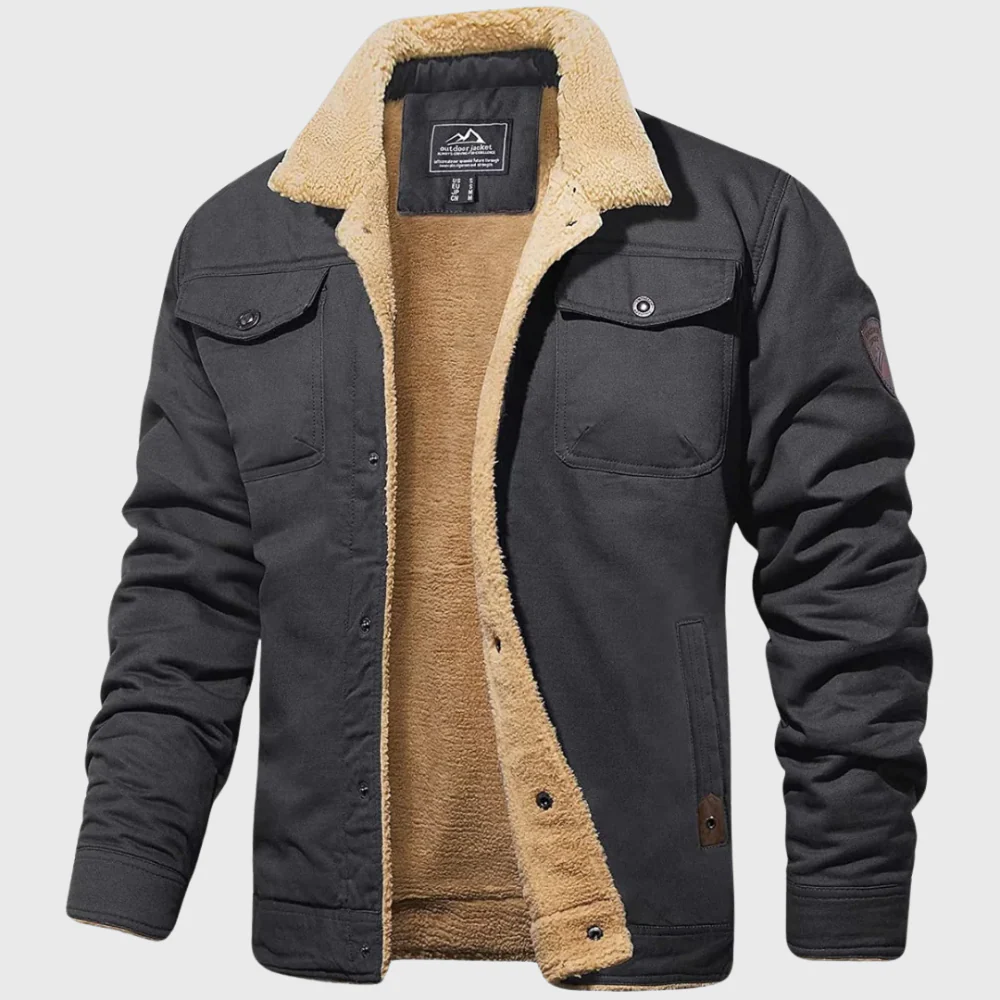 Aston | Men's Sherpa-Lined Cotton Jacket