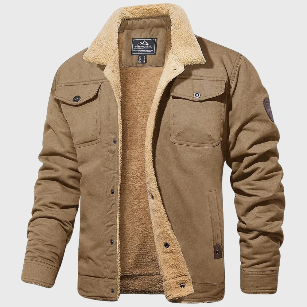 Aston | Men's Sherpa-Lined Cotton Jacket