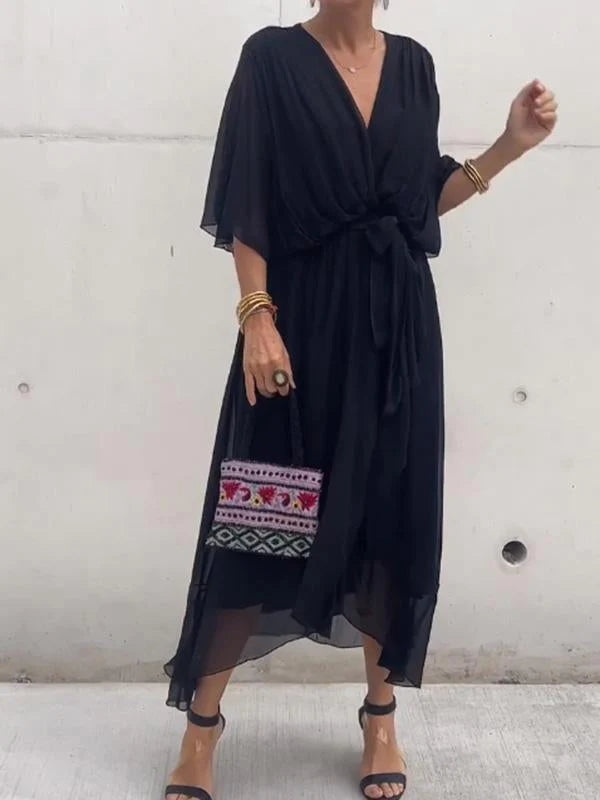 Fiorella | Women's V-Neck Wrap Dress