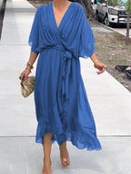 Fiorella | Women's V-Neck Wrap Dress