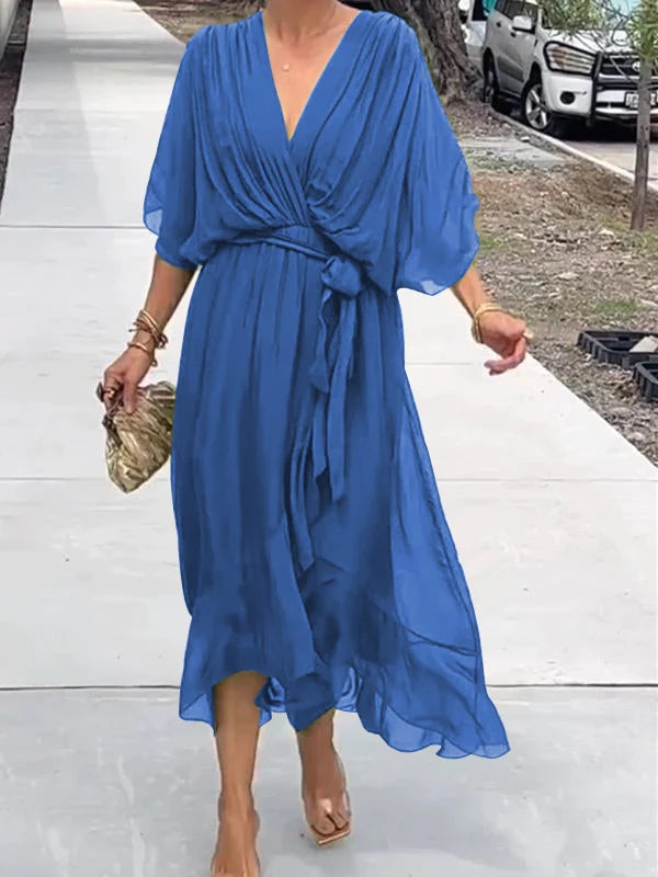 Fiorella | Women's V-Neck Wrap Dress