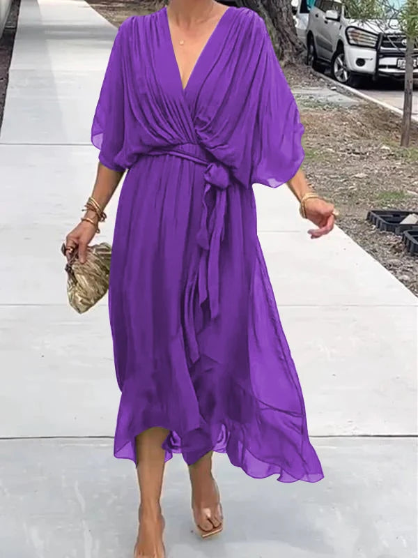 Fiorella | Women's V-Neck Wrap Dress