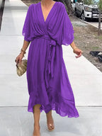 Fiorella | Women's V-Neck Wrap Dress