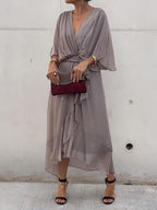 Fiorella | Women's V-Neck Wrap Dress