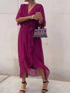 Fiorella | Women's V-Neck Wrap Dress