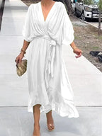 Fiorella | Women's V-Neck Wrap Dress