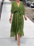Fiorella | Women's V-Neck Wrap Dress