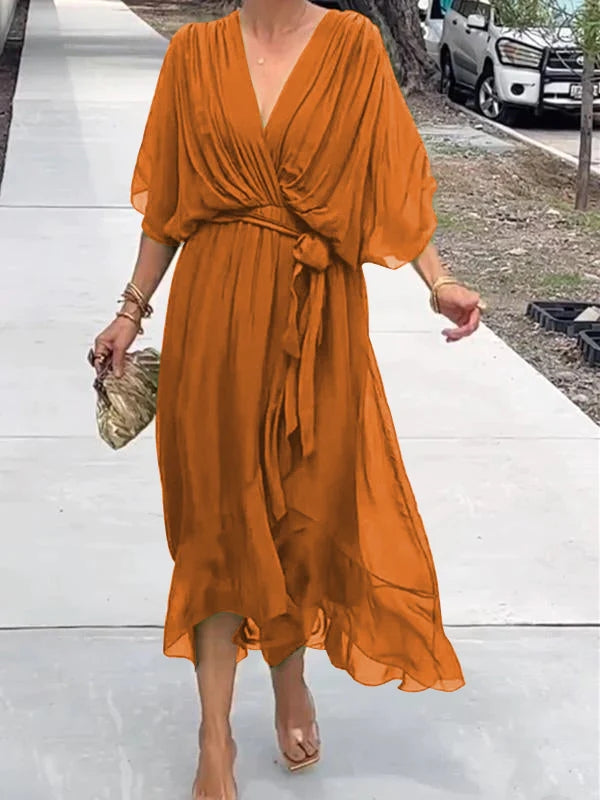Fiorella | Women's V-Neck Wrap Dress