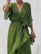 Fiorella | Women's V-Neck Wrap Dress