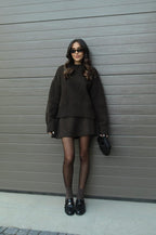 Delilah | Women's Oversized Knit Sweater and Skirt Set