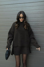 Delilah | Women's Oversized Knit Sweater and Skirt Set