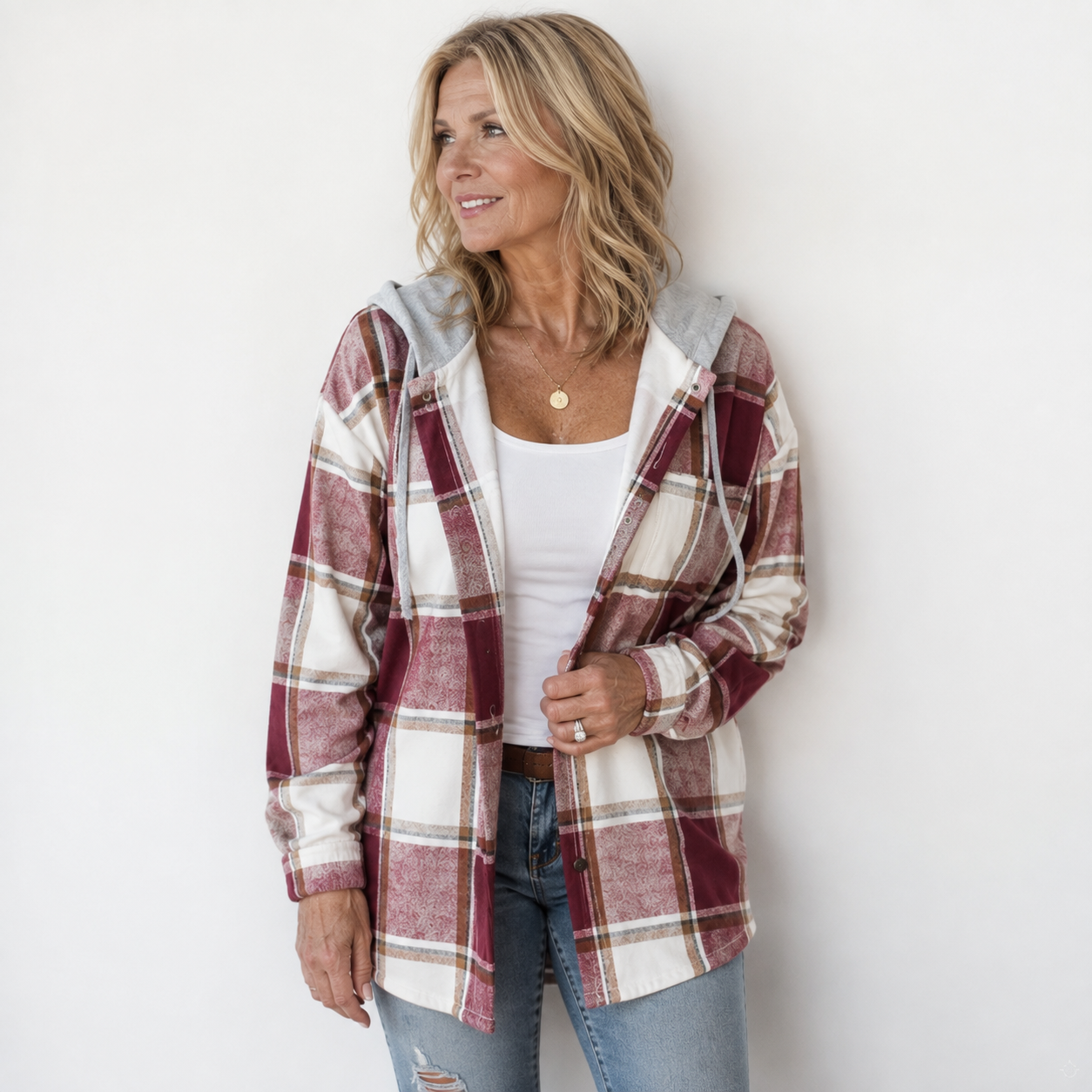 Kendra | Women's Plaid Hooded Jacket