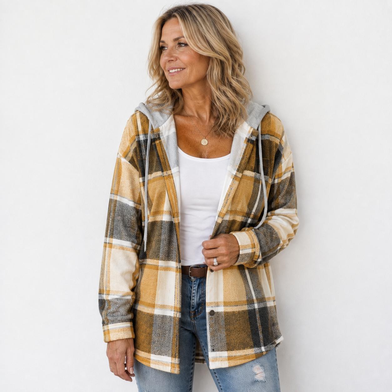 Kendra | Women's Plaid Hooded Jacket