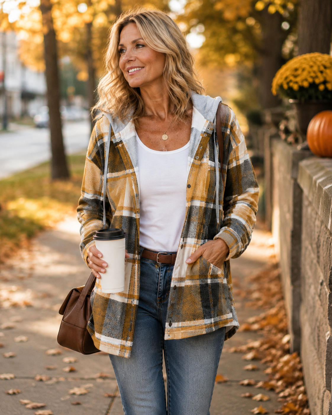 Kendra | Women's Plaid Hooded Jacket
