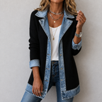 Kristen | Women's Relaxed Denim Knit Jacket