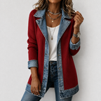 Kristen | Women's Relaxed Denim Knit Jacket