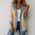 Kristen | Women's Relaxed Denim Knit Jacket